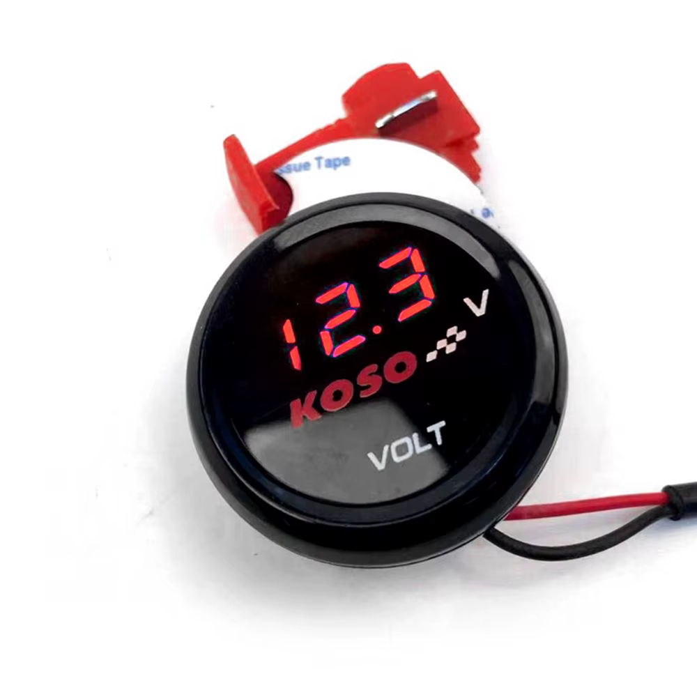 Voltmètre rond LED 10-150v, batterie de voiture électrique, Table d'affichage modifiée pour moto, accessoires universels pour moto électrique