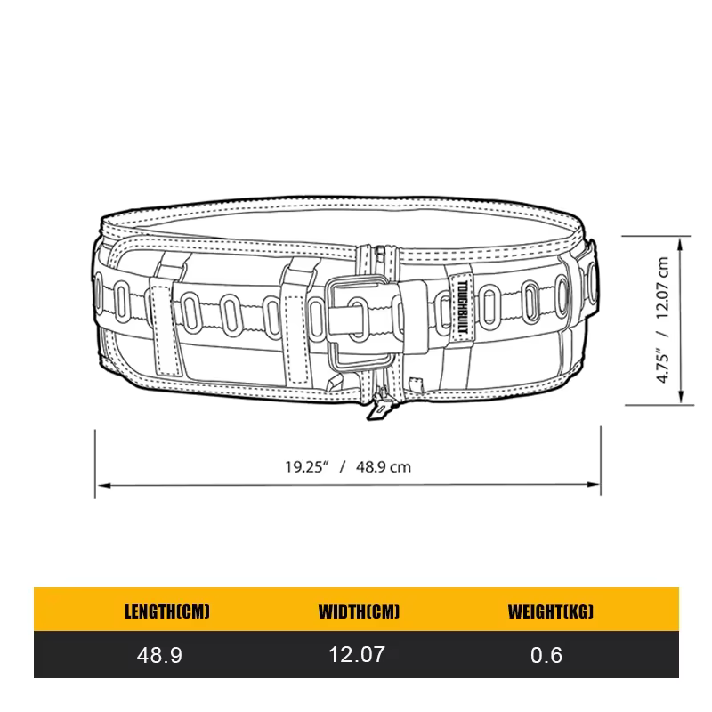 TOUGHBUILT TB-CT-40P Construction de boucle métallique épaissie et élargie Protection de ceinture à suspension rapide