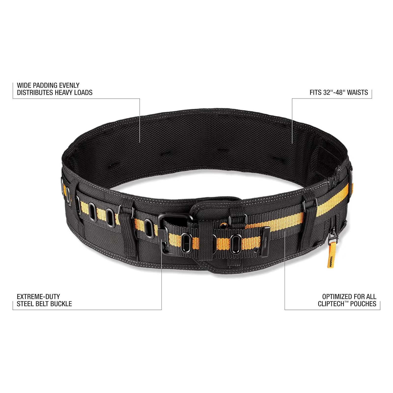 TOUGHBUILT TB-CT-40P ceinture rembourrée boucle en acier/Support arrière ceinture de Protection de taille à boucle métallique épaissie et élargie