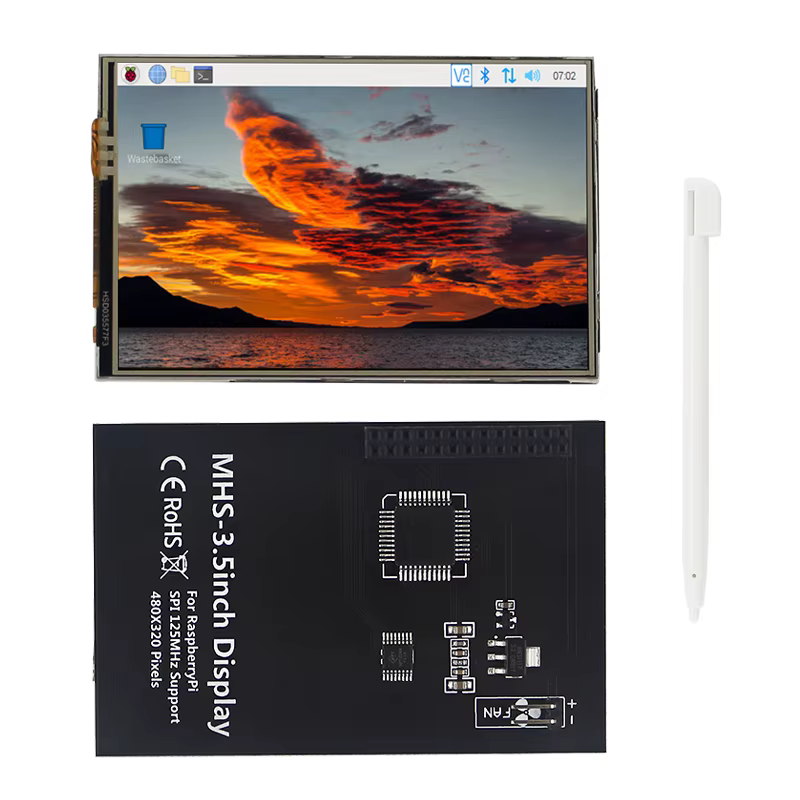 Écran tactile 3.5 pouces pour Raspberry Pi, Interface LCD SPI 480x320, Module d'affichage TFT 5/50 FPS pour Pi 4B 3B + 3B Zero