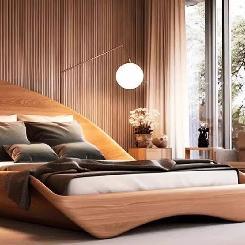 Cadres de lit modernes en bois reine européenne chambre enfants Design lit de luxe filles Cama Inteligente maison accessoires