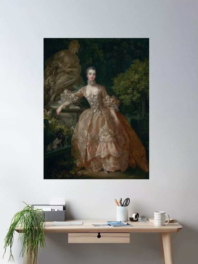 Madame de Pompadour 1759, affiche sur toile imprimée, décoration de salon, image murale pour la maison