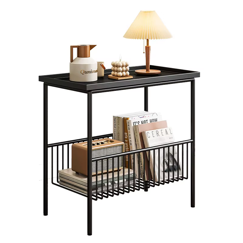 Table d'appoint multifonctionnelle en fer, Table d'angle de canapé de luxe, support de rangement minimaliste moderne pour le salon