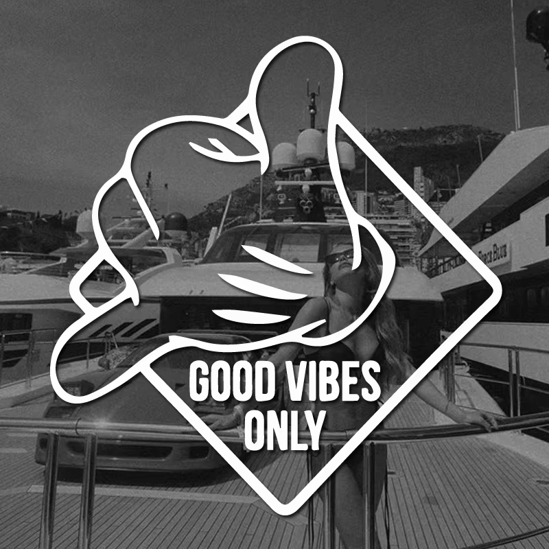 Autocollants "GOOD VIBES ONLY", créatifs et à la mode, avec stickers de haute qualité pour voitures, camions, motos et lapmédication!