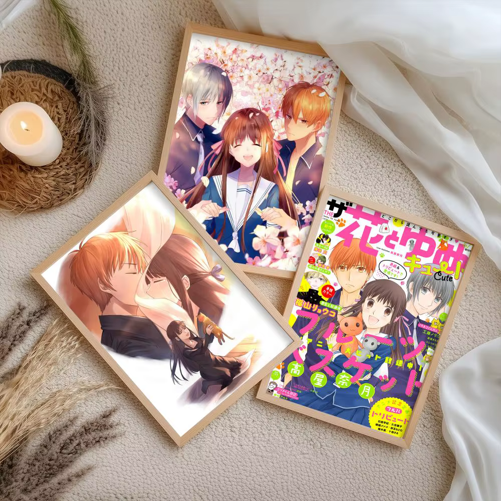 Affiche sur toile de calligraphie et peinture anime Fruit B-Basket, décoration murale HD pour chambre, salon, maison, cadeau