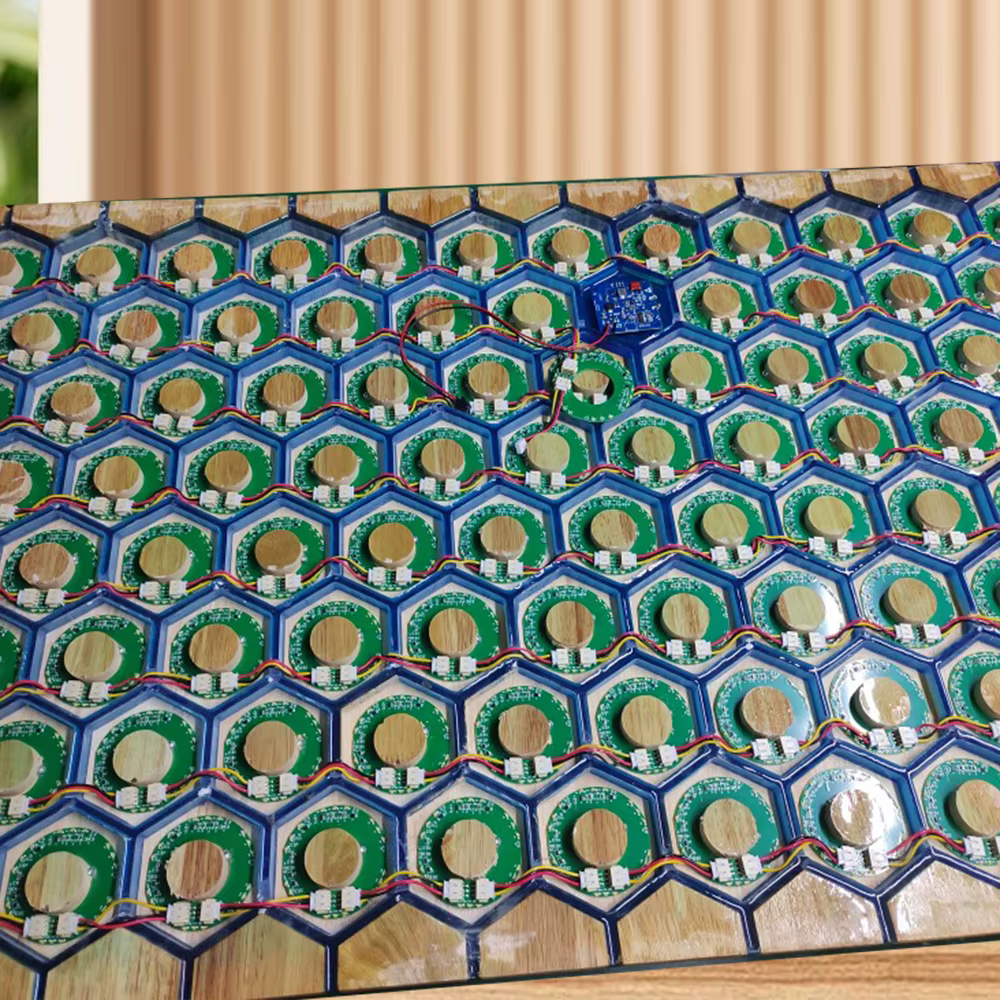 Table d'eau à détection tactile, table en bois Shoous, technologie du conducteur, technologie de la lumière LED, table de nuit Shoous