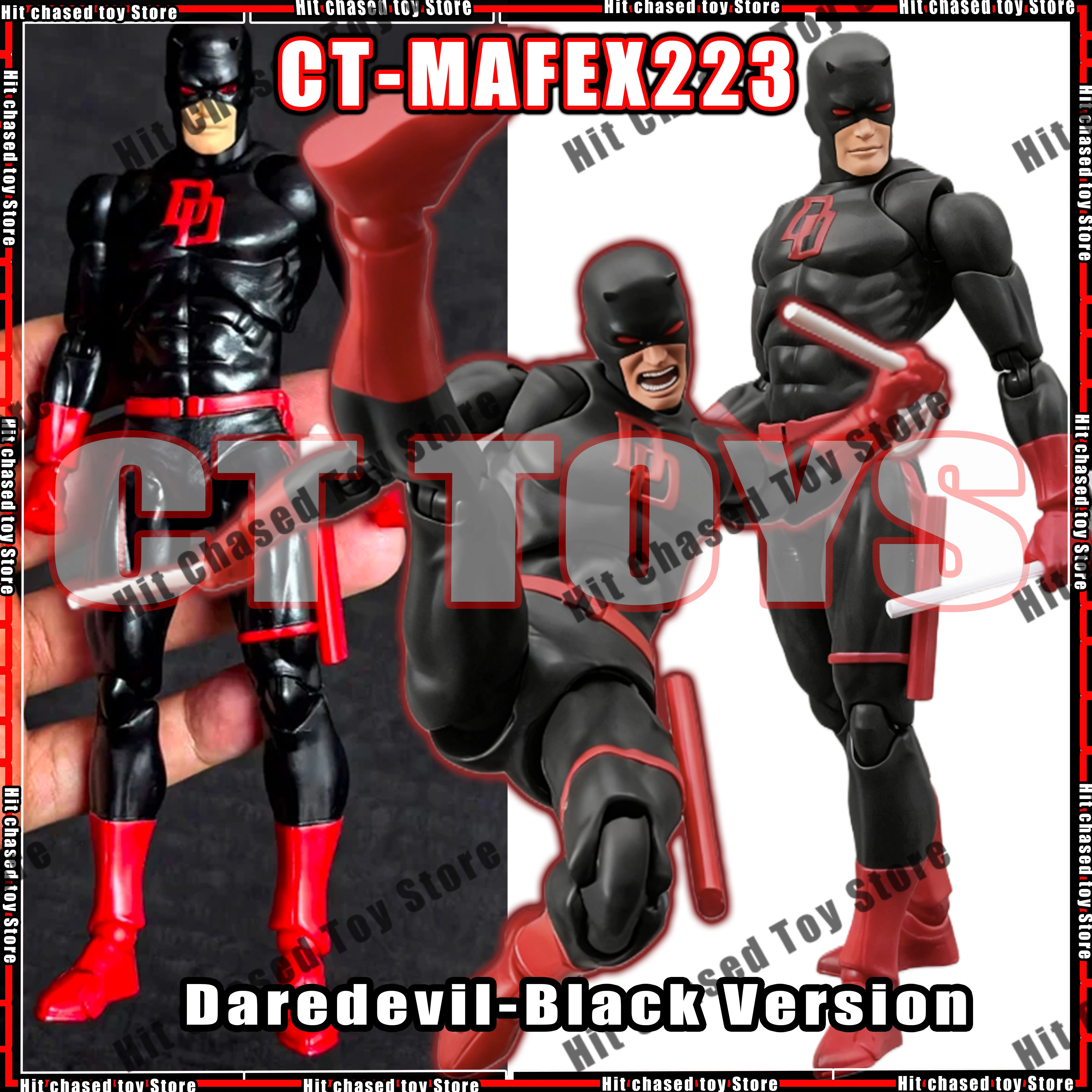 Nouveau Ct jouets Daredevil Figure Mafex 223 Version noire SHF Anime Figurine Statue modèle mobile cadeaux enfants jouets