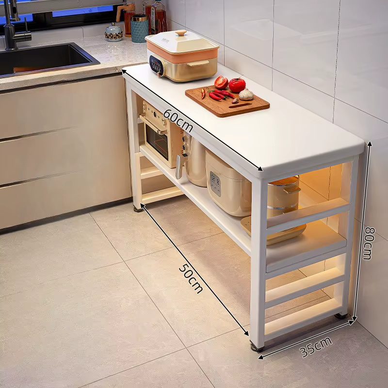 Étagère de rangement de cuisine en métal, support organisateur pour four à micro-ondes, meuble de garde-manger pour la maison, salle à manger, restaurant