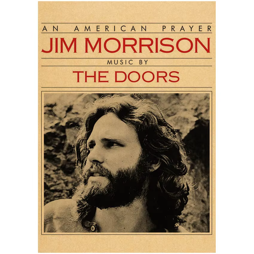 The Doors Jim Morrison-Affiche murale vintage en papier kraft