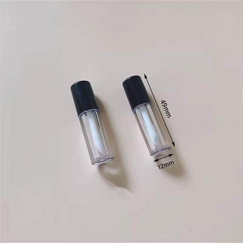 Tube de brillant à lèvres en plastique, petit Tube de rouge à lèvres/Mascara Eyela avec échantillon intérieur étanche, récipient cosmétique, 3ml/0.8ml, 6 pièces/lot