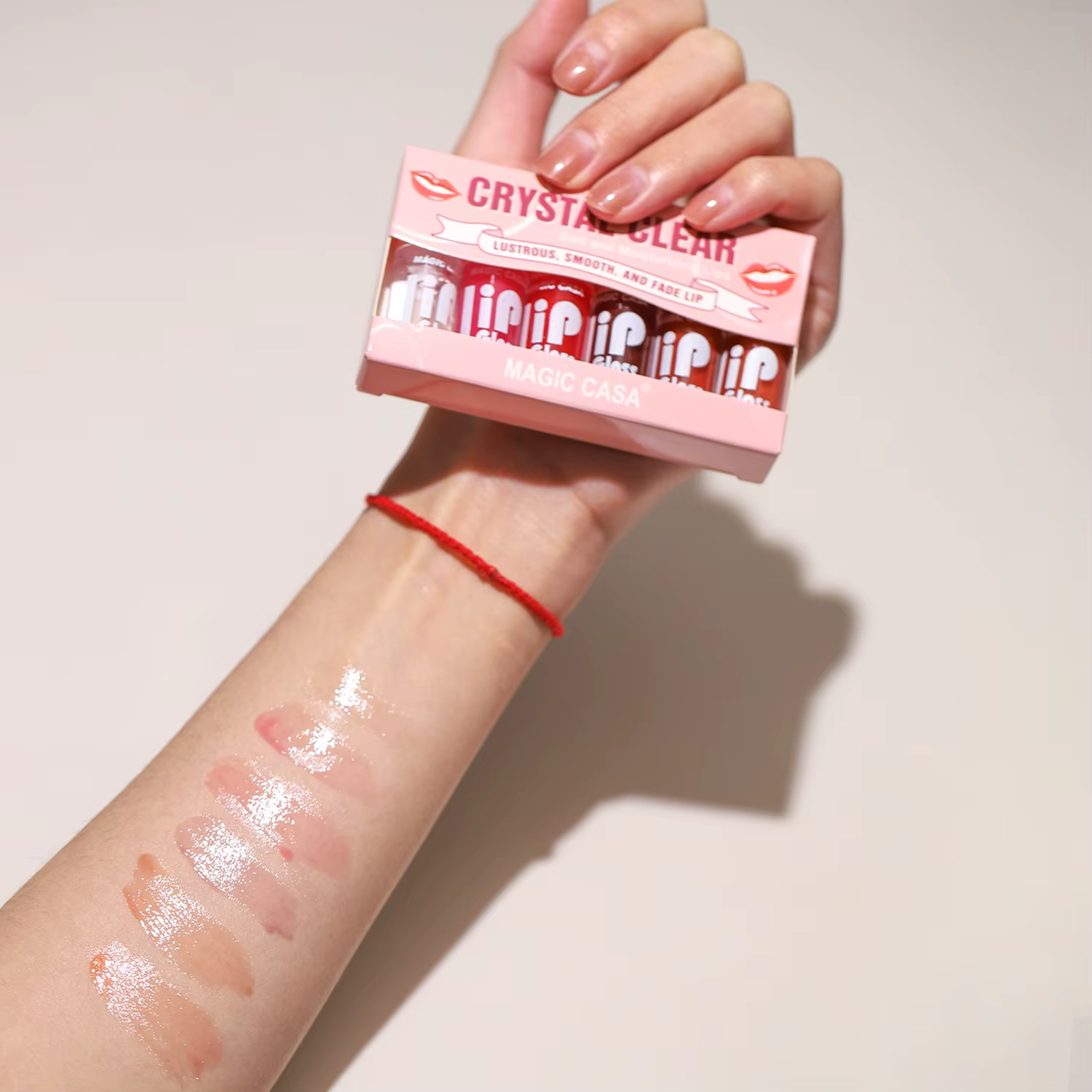 Petite bouteille d'huile hydratante pour les lèvres, 6 pièces/ensemble, liquide hydratant longue durée, lisse et scintillant