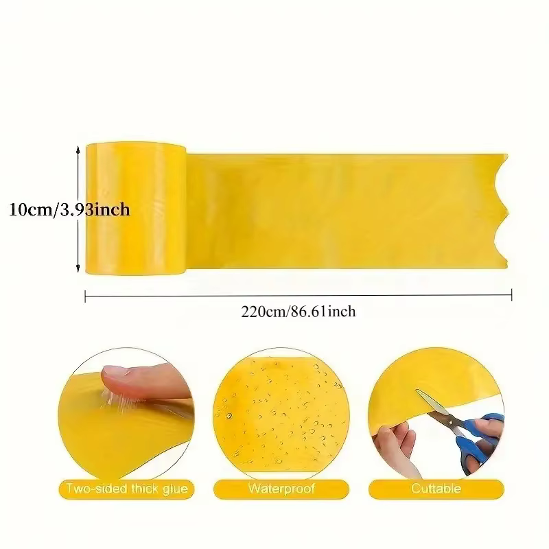 1 rouleau de ruban adhésif Double face pour barrière contre les insectes, efficace contre le lutte antiparasitaire en plein air, auto-adhésif adapté aux arbres et aux jardins