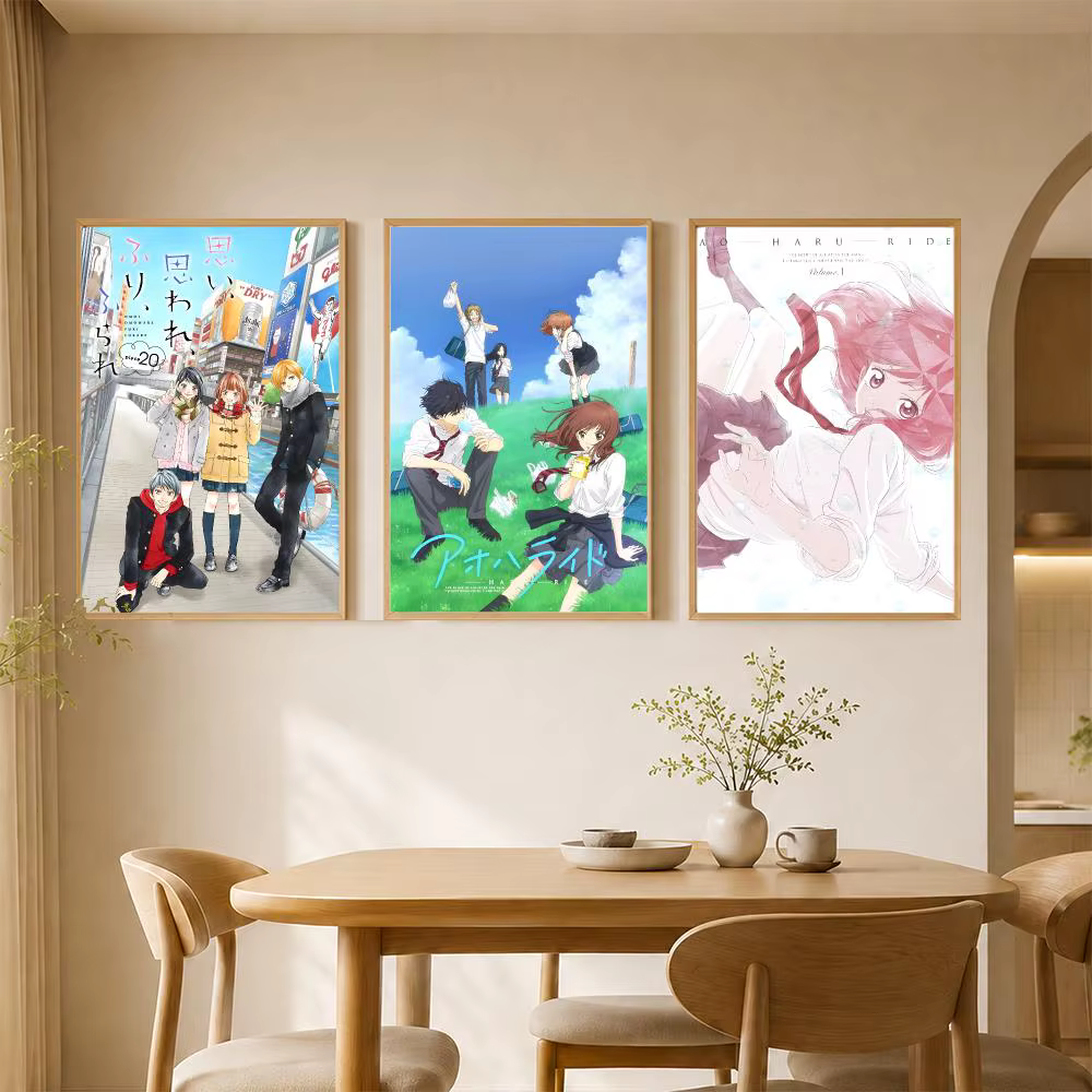 Affiche graphique Anime A-Ao Haru Ride, affiche d'art mural HD, impression sur papier PP imperméable, pour chambre à coucher, salon, bureau, décoration, cadeau