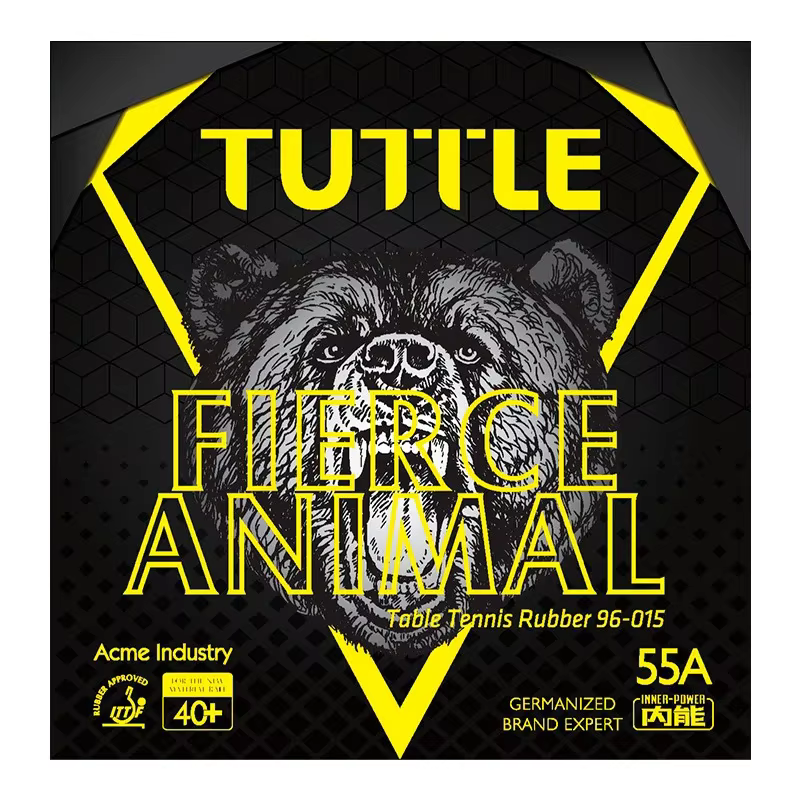 TUTTLE 55A Caoutchouc de tennis de table semi-attache 2,0 mm 50 ° Feuille de caoutchouc de ping-pong approuvée ITTF pour une conduite rapide d'attaque et de boucle