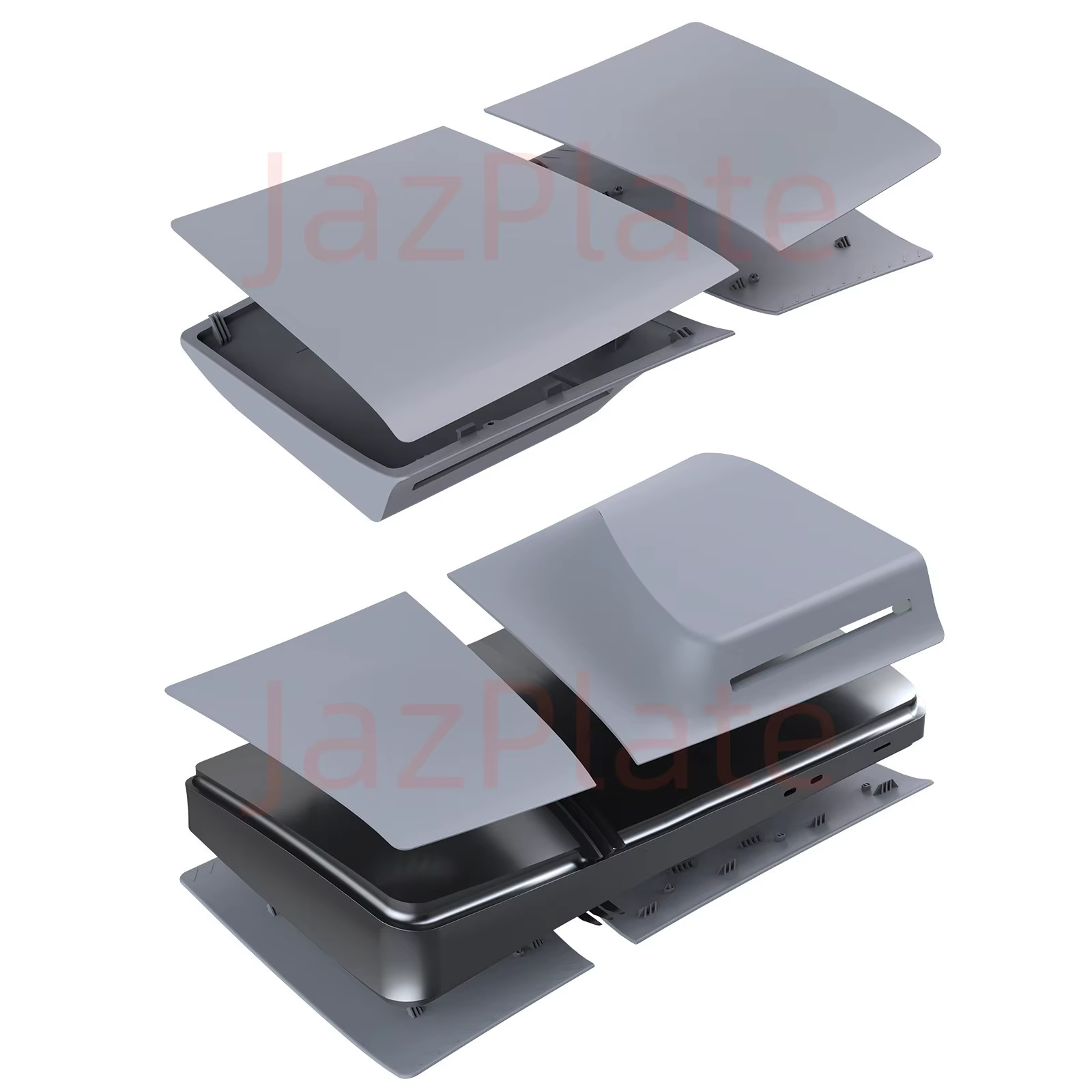 Plaques de couverture Grey Pro Disc Edition avec peau de logo et autocollant du 30e anniversaire pour la nouvelle plaque frontale de panneaux de coque de console PS5 Pro