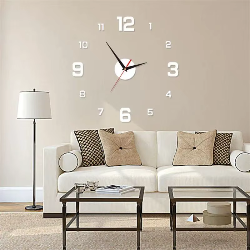 Horloge numérique lumineuse, horloge murale stéréoscopique DIY, horloge silencieuse, horloge murale pour salon, chambre à coucher, décorations pour la maison