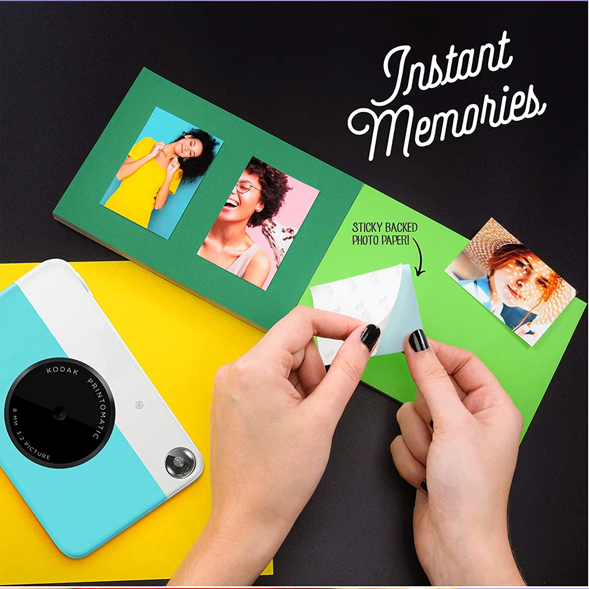 KODAK Printomatic – appareil photo numérique à impression instantanée, ZINK, impression sans encre, papier Photo couleur, Flash + ensemble de 40 films