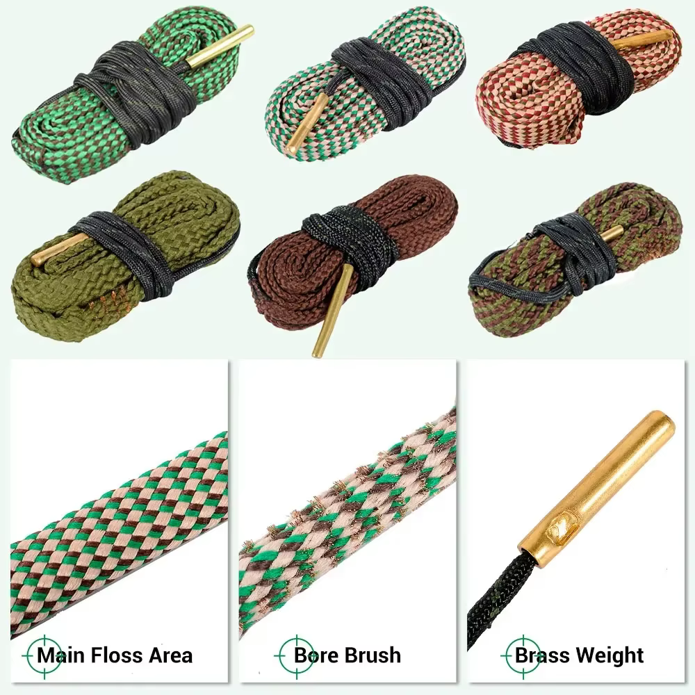 Kit de nettoyage tactique pour fusils de chasse G01 à G04, accessoires, baril de nettoyage, corde de calibre 12ga 20ga.22.223.308 7.62x39 sport
