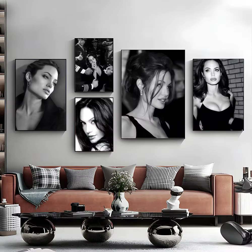 Affiche murale décorative Angelina J-Jolie, impression artistique, décoration murale, décoration de la maison, cadeau, sans cadre