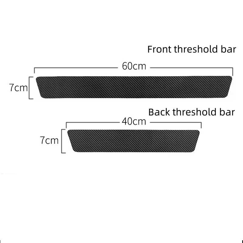 Autocollants de protection épais pour plaque de porte de voiture, 4 pièces, en Fiber de carbone et cuir, couverture anti-éraflures pour seuil de voiture