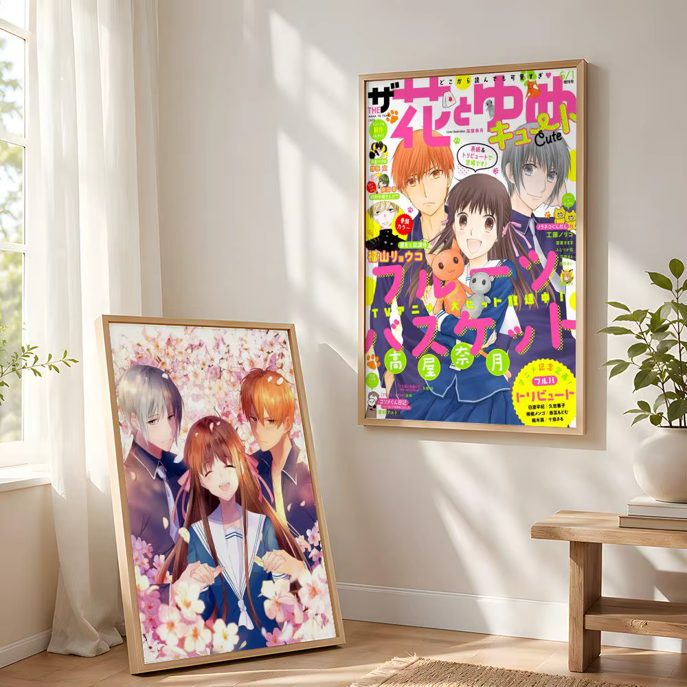 Affiche sur toile de calligraphie et peinture anime Fruit B-Basket, décoration murale HD pour chambre, salon, maison, cadeau