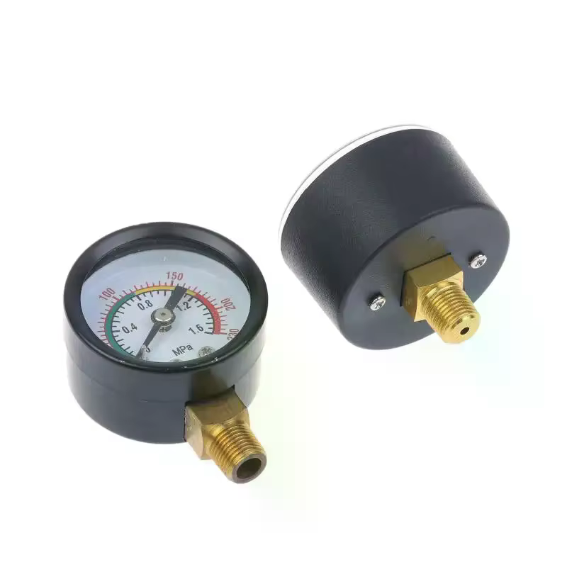 Manomètre compresseur d'air liquide hydraulique pneumatique 0-12Bar/0-170PSI Instrument de mesure à cadran facile à lire