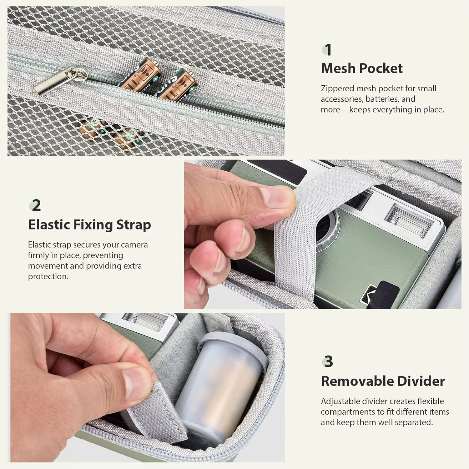 Étui pour appareil photo numérique compatible avec l'appareil photo argentique demi-format KODAK EKTAR H35 H35N, organisateur de rangement pour Kodak (boîte uniquement)