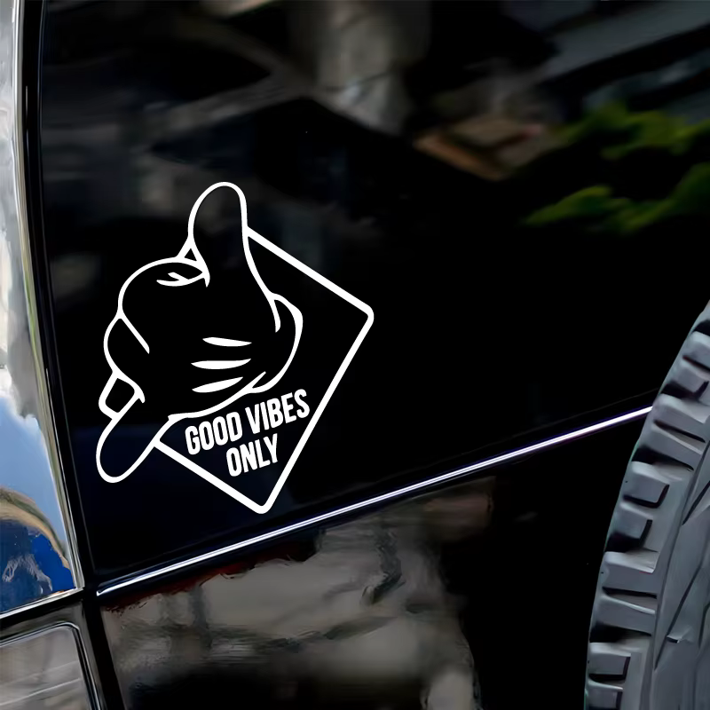 Autocollants "GOOD VIBES ONLY", créatifs et à la mode, avec stickers de haute qualité pour voitures, camions, motos et lapmédication!