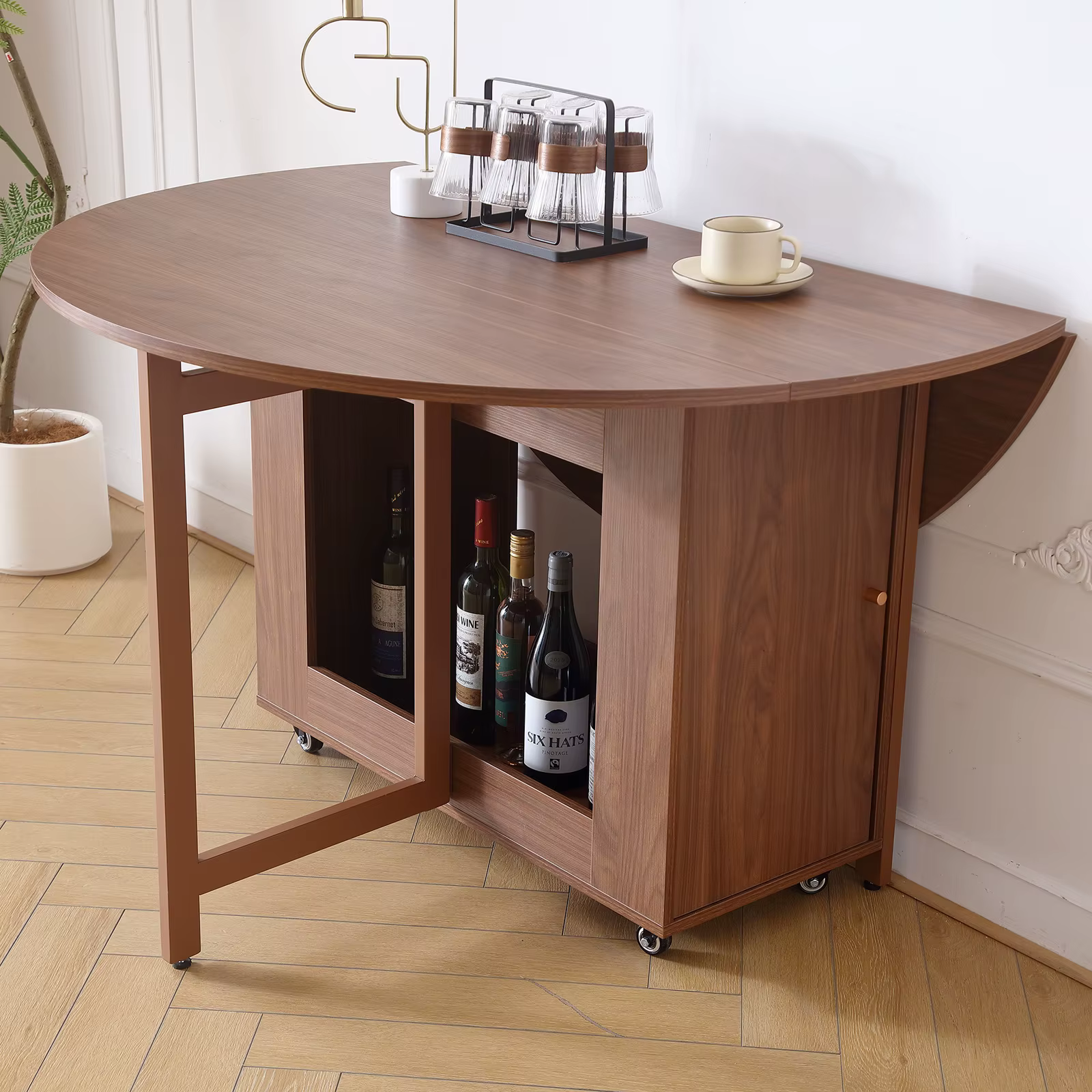 Table à manger ronde pliante multifonctionnelle avec chaises, meubles à la mode