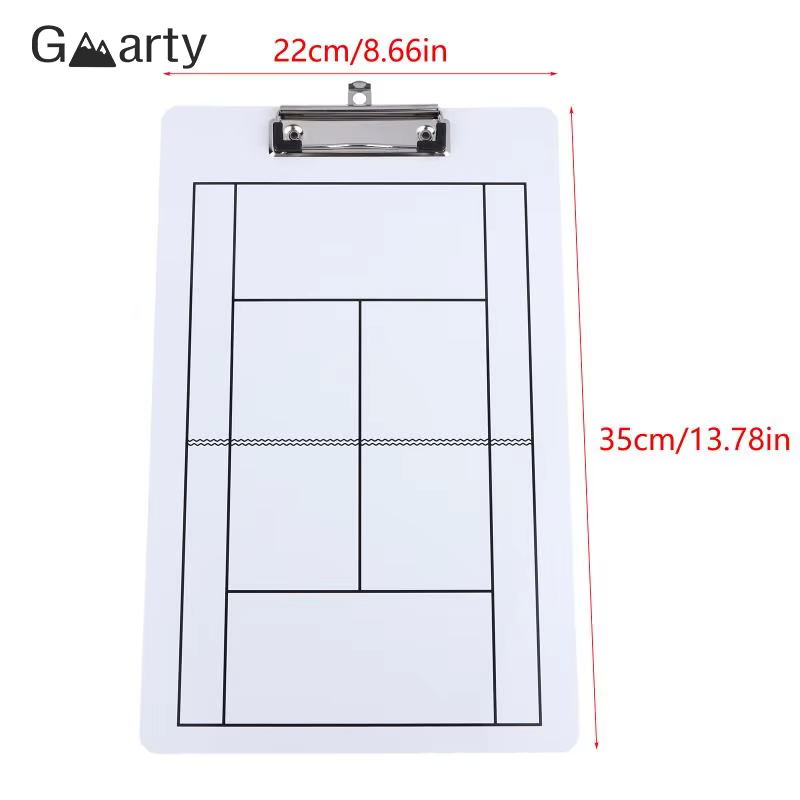 Tableau de stratégie d'entraînement de tennis 35x22CM, plan de jeu portable, démonstration tactique, porte-documents, accessoires sportifs
