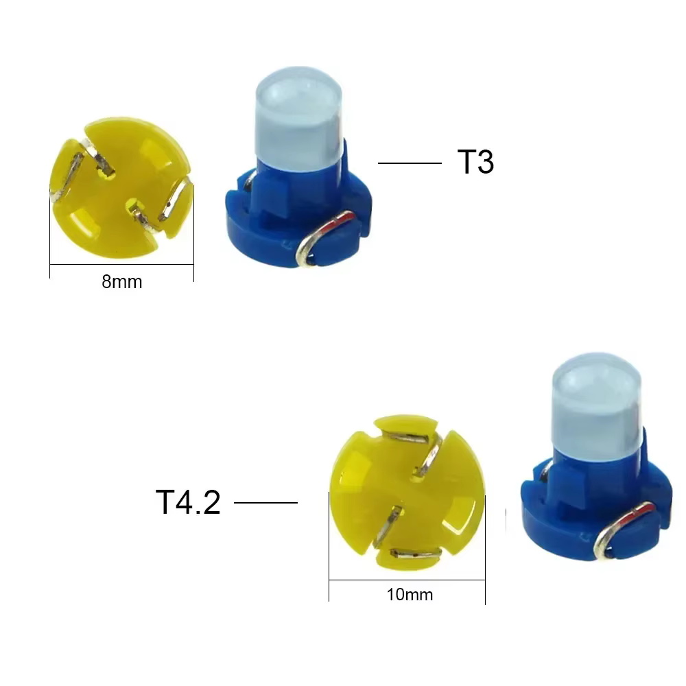 Lumières de tableau de bord T3 T4.2, 10 pièces, indicateur de tableau de bord, lampe de contrôle centrale, lumière de coin 12V