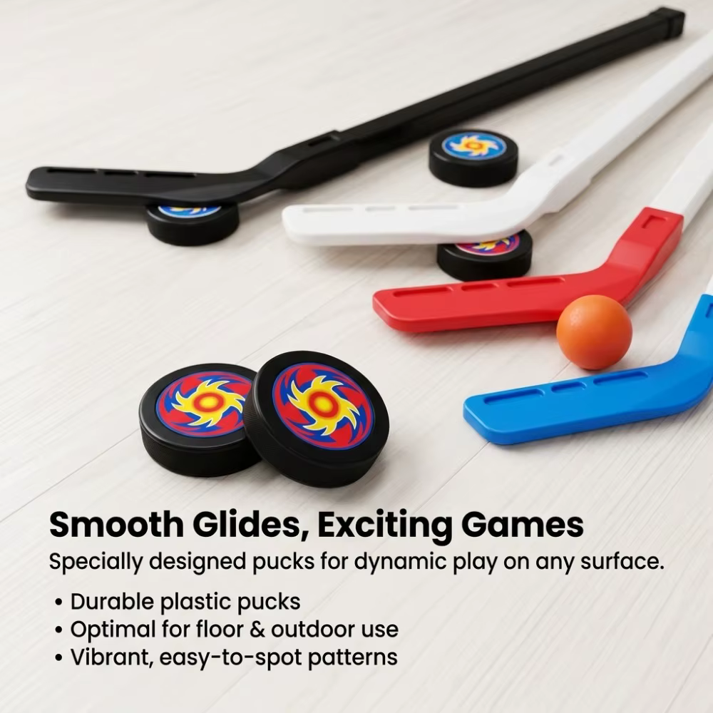 Un jeu de hockey sur glace pour enfants, bâton de hockey en plastique de 72 cm, bâton de hockey jouet pour les sports de plein air pour enfants