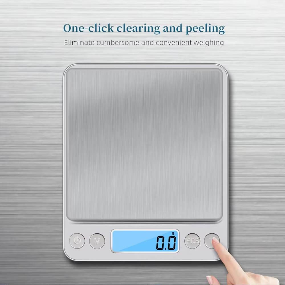 Balance de cuisine numérique de précision 0,01g 3Kg/500G LCD électronique pour aliments, régime alimentaire, bijoux, pesage postal et mesure