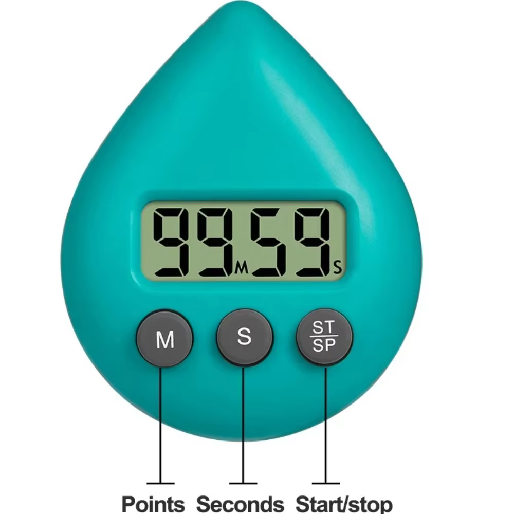 Minuterie étanche goutte d'eau, douche résistante aux éclaboussures, Type ventouse, horloge numérique de salle de bain, accessoires de cuisine à domicile