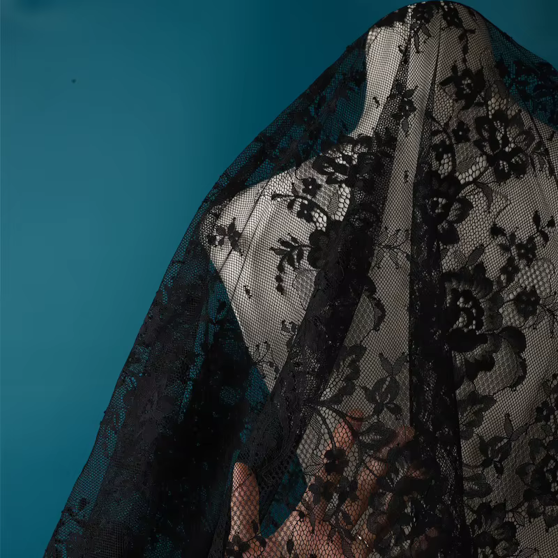 Tissu français en dentelle à cils de 1.5m de large, pour robe de mariée, nappe, rideau, accessoires blancs