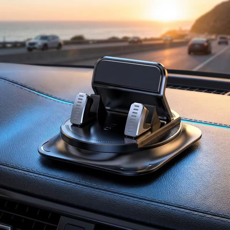 Support de téléphone pour tableau de bord de voiture, rotation à 360 degrés, fixation adhésive robuste et sécurisée pour smartphones pendant la conduite