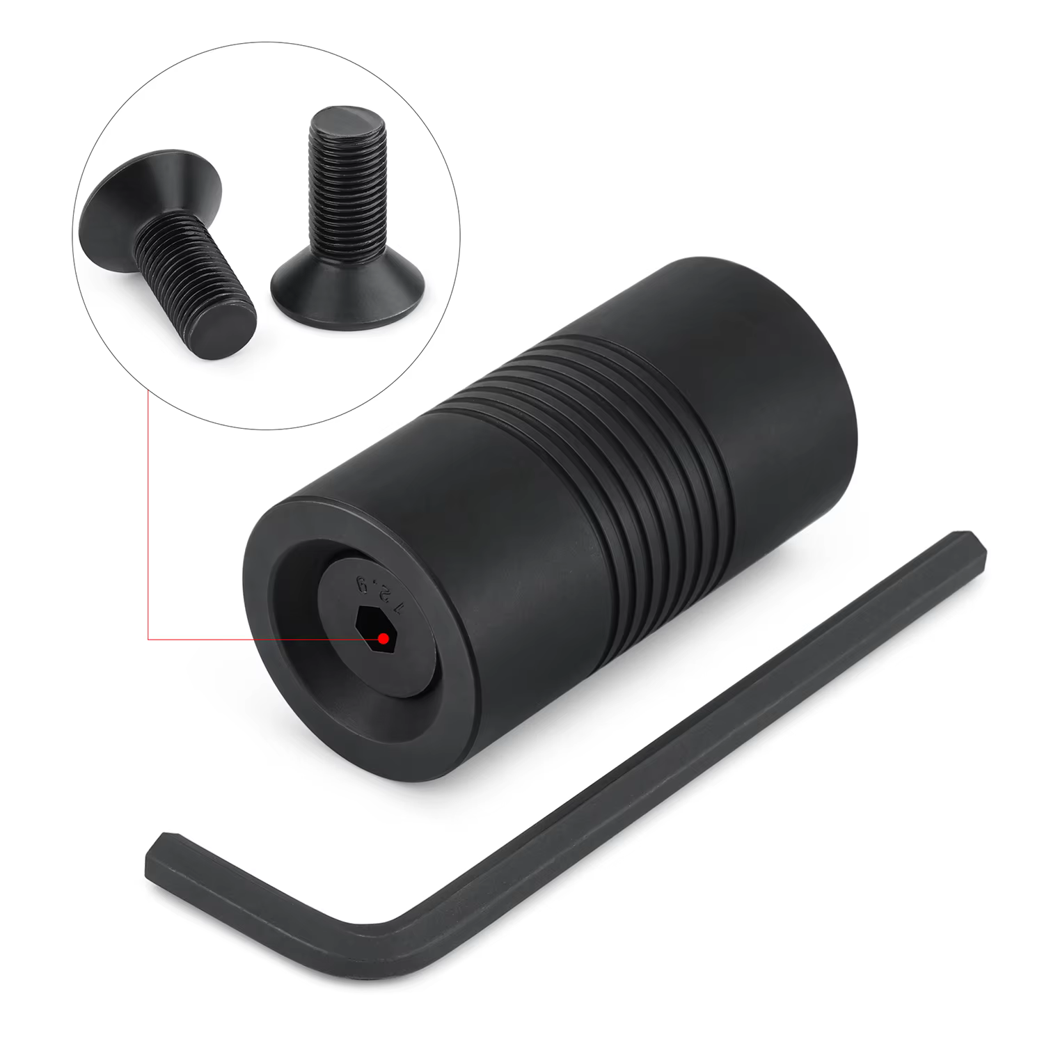 Outil de rainurage pour cadre de porte en acier trempé, conception double face, outil de rainurage pour fixation encastrée avec vis Allen et clé