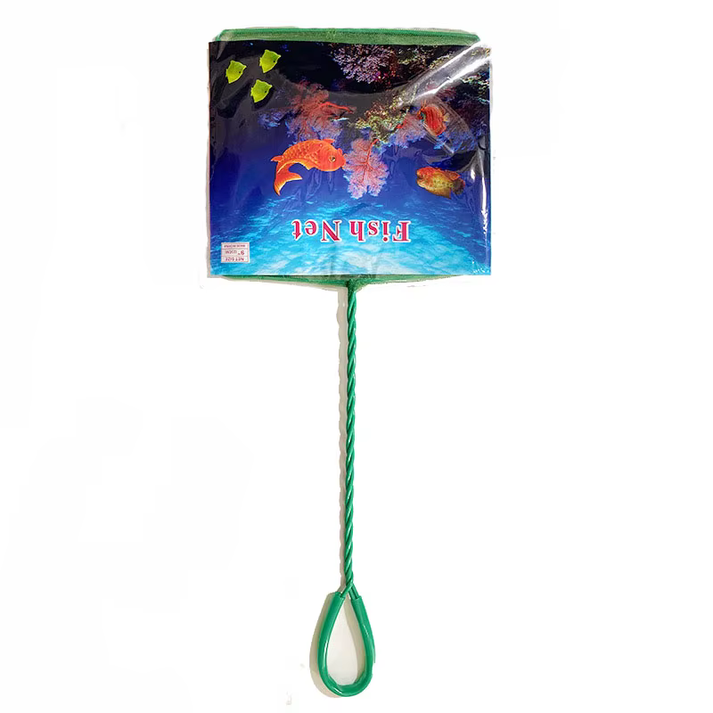Grand filet à poisson de 3 à 12 pouces, accessoires d'aquarium carrés à Long manche, filet à crevettes Betta, outils de nettoyage d'aquarium