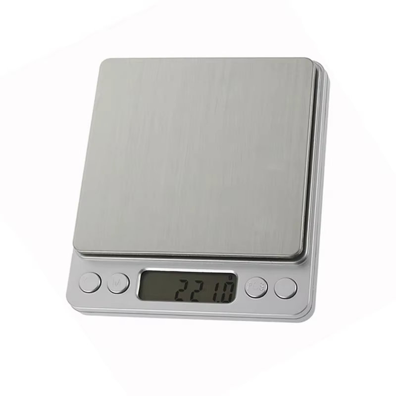 Balance de poids électronique numérique 500g 0.01g, 3kg 0.1g, poche à bijoux, Balance alimentaire de cuisine, argent avec 2 plateaux