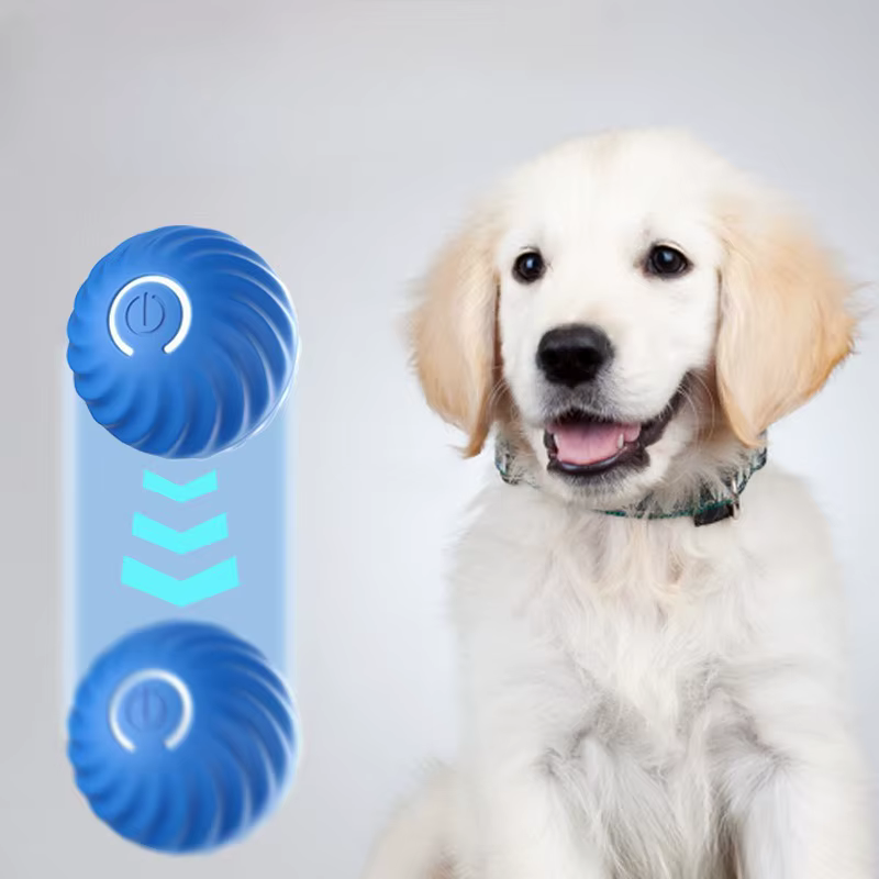 Balle de jouet pour animaux de compagnie, jouet en mouvement automatique pour chien, intelligent, USB, rotatif, interactif, à mâcher, pour chiot