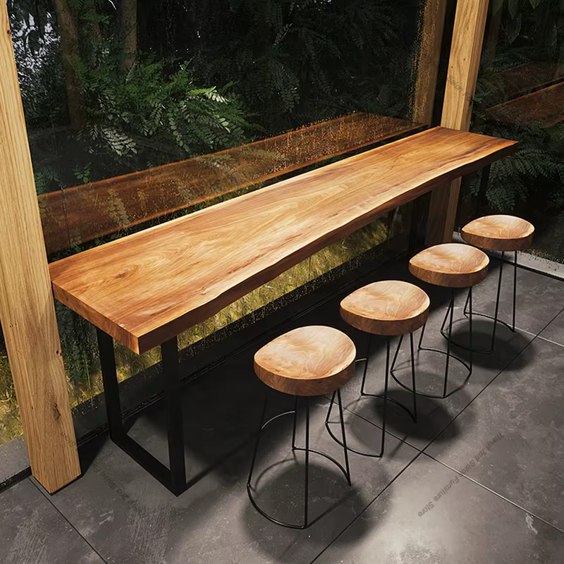 Table de Bar Nordique Originale en Bois Massif, Créateurs, délégations, Mur, Avancé, Saloon, Café, Cheminée, Meubles, Mesa Alta FYBT