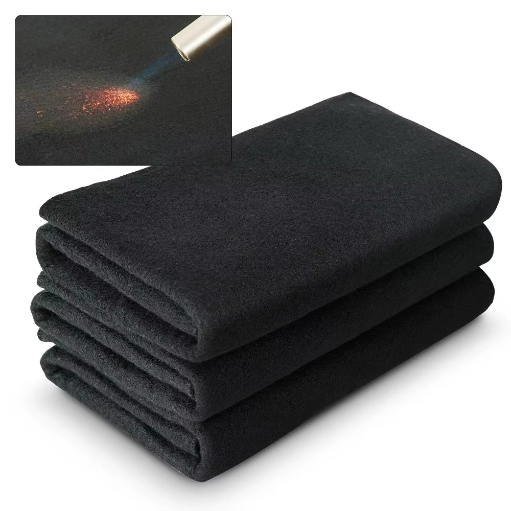 Feutre en fibre de carbone résistant, feutre ignifuge, tapis de protection pour torche, couverture de protection ignifuge pour soudage, isolation pour soudage