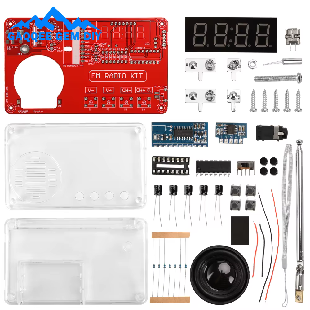 Kit de Radio FM à monter soi-même, 50 ~ 108MHz, fréquence réglable, écran Radio, affichage numérique, récepteur Radio sans fil multifonction