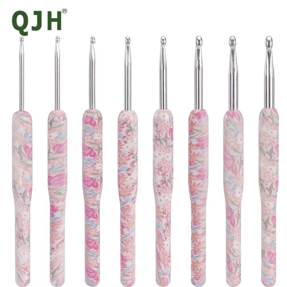 Ensemble de 8 crochets ergonomiques multicolores, 2(B)-6mm(J) avec étui pour mains arthritiques, cadeau pour les amateurs de crochet