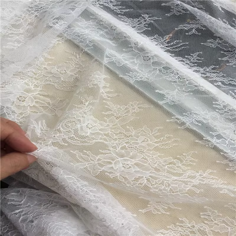 Tissu en dentelle à cils de Style français, 1.5m de large, garniture en dentelle, pour robe de mariée, nappe, rideau, accessoires, artisanat de bricolage