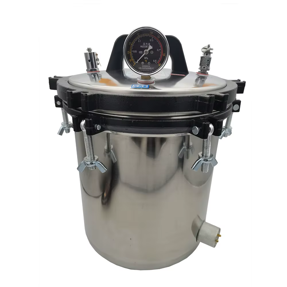 Stérilisateur haute pression portable en acier inoxydable, réservoir tertiaire à vapeur sous pression, chauffage automatique, 70-106kPa