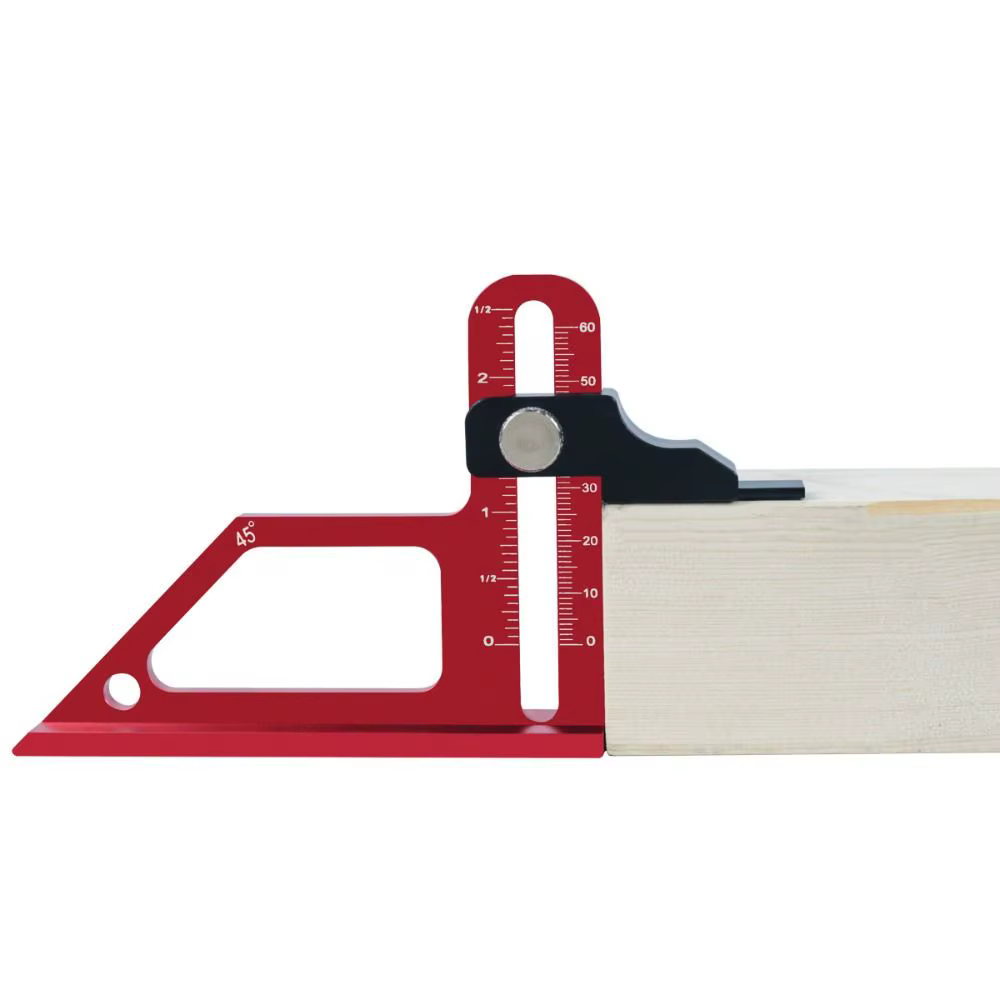 Jauge de profondeur de table réglable en alliage d'aluminium, échelle en pouces, 0-60 mm, outil de mesure de hauteur avec verrouillage