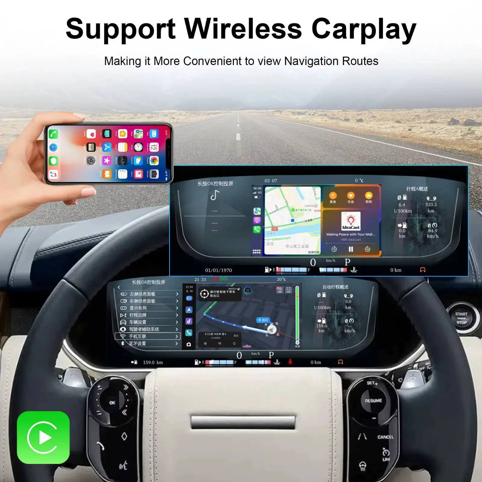 Tableau de bord LCD Android pour Porsche Cayenne 2011 – 2017, compteur de vitesse numérique pour voiture, tableau de bord LCD, Carplay intelligent