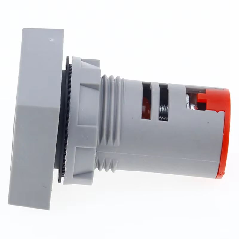 Voltmètre numérique LED, panneau carré, indicateur lumineux, voltmètre, AC 60-500V, 22mm