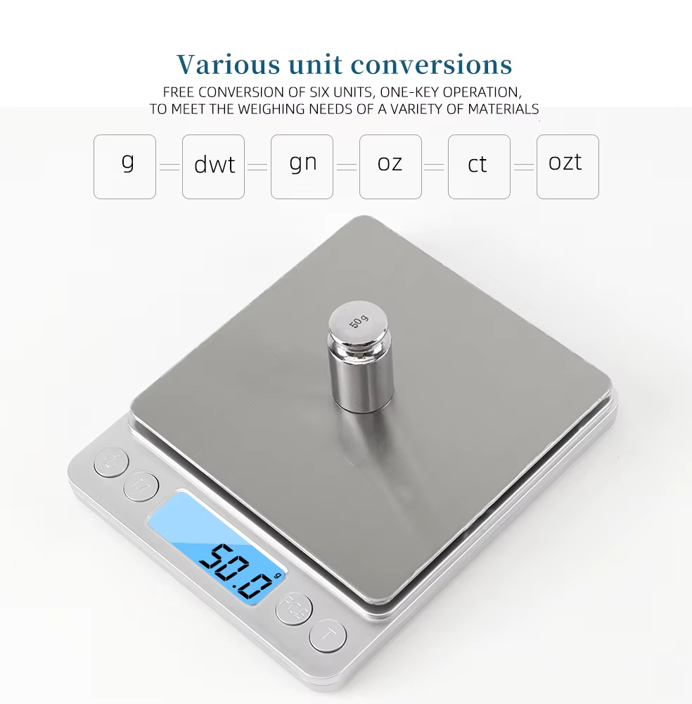 Balance de cuisine numérique 3Kg/500G 0.01g, balances de bijoux de précision, pesage pour régime alimentaire, Balance postale, mesure électronique LCD